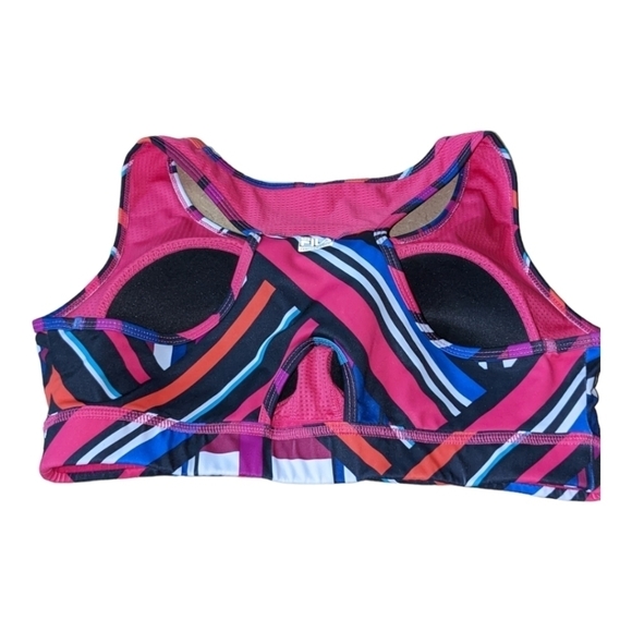 Fila Womens Multi-color Sport Performance Sports Bra Size XL - Picture 3 of 4